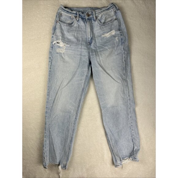 AMERICAN EAGLE Jeans Womens Size 8 Regular Distressed Highest Rise 90s Boyfriend - Picture 1 of 10